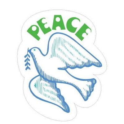 Peace Dove Executive Magnet w/ Full Magnetic Back (10 Square Inch)