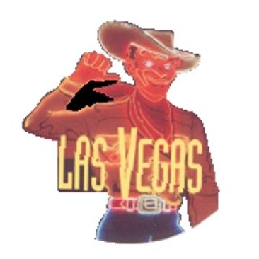 Vegas Vic Neon Cowboy Maxi Magnet (4 Square Inch)