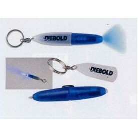 Plastic Ballpoint Pen Light Key Chain