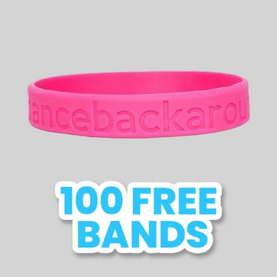 Custom Text Debossed Wristbands - 1/4"