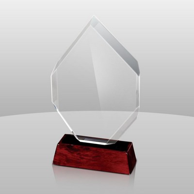Acrylic Award w/Rosewood Brown (10"x6"x2 1/2")