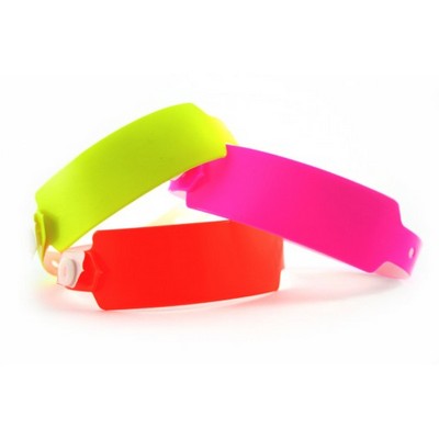 Wide Vinyl Solid Color Wristbands
