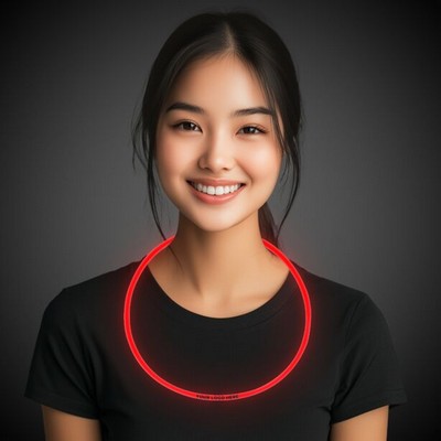 22" Single Color Superior Red Glow Necklace