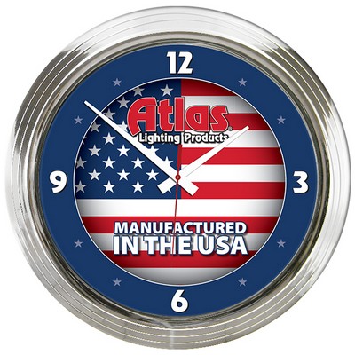 14" Chrome Plated Clock