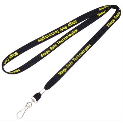 3/8" Eco Friendly Lanyard w/Metal Bean & One Standard Attachment
