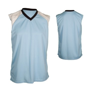 Youth Cool Mesh V-Neck Jersey Shirt w/ Contrasting Front Shoulder Panel