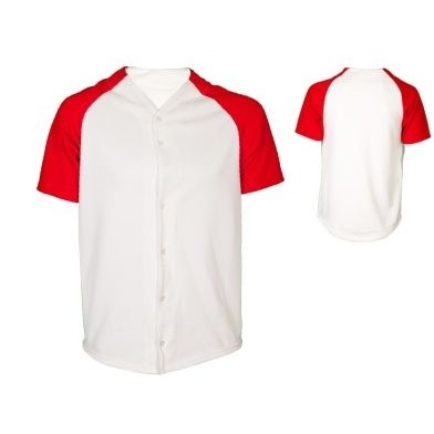 Youth Cool Mesh Pro-Style Full Button Jersey Shirt w/Contrasting Sleeve