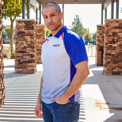 Short Sleeve Contrast Side and Collar Inserts Shirt (Blank)