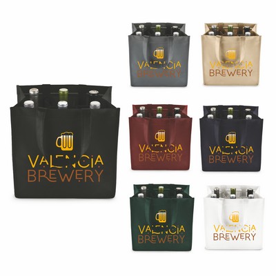 True® 6 Bottle Non-Woven Wine Tote