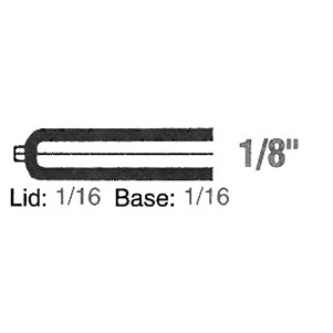 Rigid Clear Hinged Plastic Box (2"x2"x1/8")