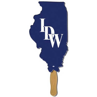 Illinois State Hand Fan Full Color (1 Side)