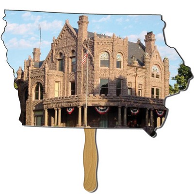 Iowa State Hand Fan Full Color (1 Side)