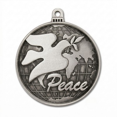 Mini Stock Design World Peace Dove Pewter Ornament