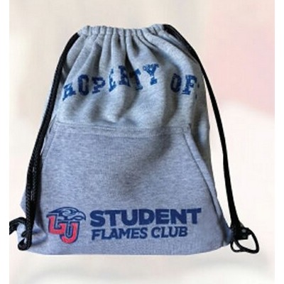 Poly-Cotton Fleece Drawstring Bag