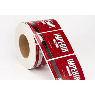 Bright Silver Metallic Roll Label (5"x7")