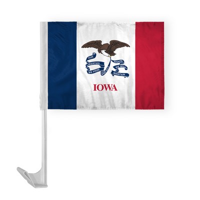 Iowa Car Flags 12x16 inch