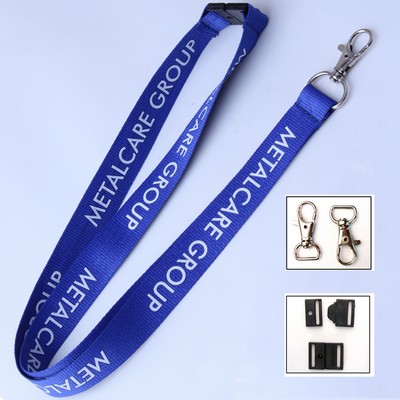 3/4" Polyester Lanyard with Metal Swivel Clasp & Quick Release