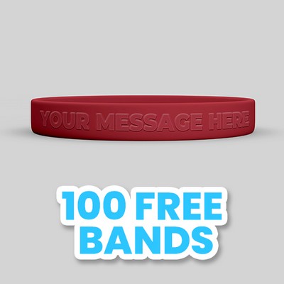Custom Embossed Wristbands - 1"