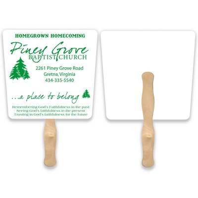 Tapered Square Shape Single Hand Fan