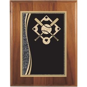 Cherry Plaque 6" x 8" - 4" x 6" "Baseball" Plate - Headline Design