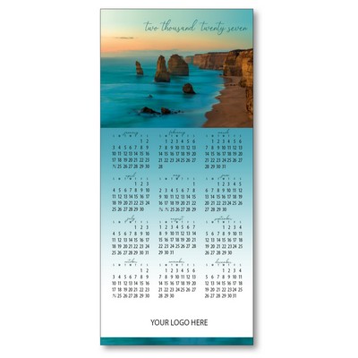 2027 Seaside Sundown Calendar Card