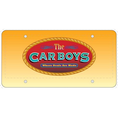 0.35 Mil Full Color White Polyethylene Plastic License Plate Insert