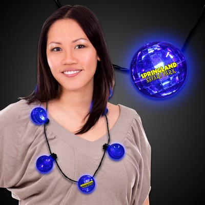 Blue LED Ball Necklace(Pad Printed)