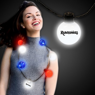 Patriotic LED Ball Necklace(Pad Printed)
