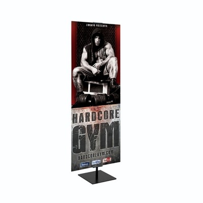Economy Banner Stand Kit Double Sided, Vinyl (23" x 72")