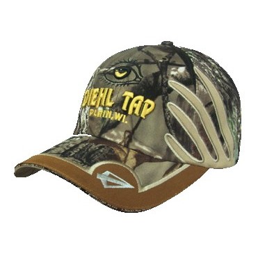 Camouflage Cap w/Solid Color Visor Circle Insert