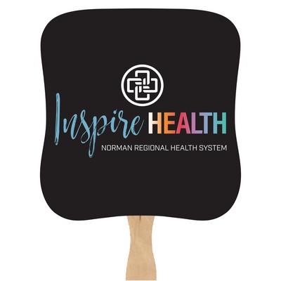 Stock Hourglass Shaped Fan (Fold-Over Fan)