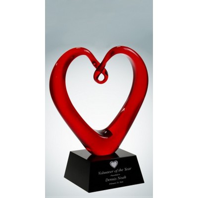 Double Heart Color Crystal