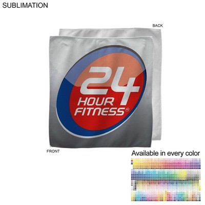 Microfiber Dri-Lite Terry Cooling Refresher Towel, Sublimated Edge to Edge 1 Side (12"x12")