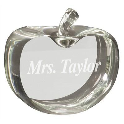 Flat Crystal Apple, 3-1/2"x3-3/4"