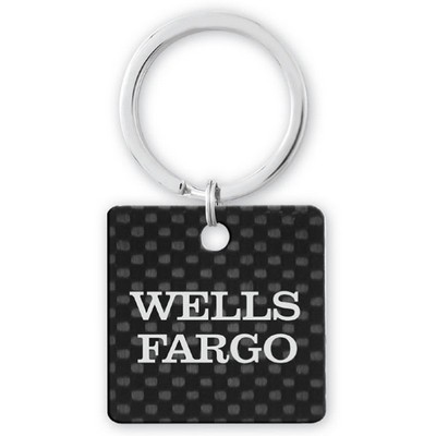 Pure Carbon Fiber Square Key Tag (1¼" x 1¼" x 1½ Mm)