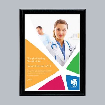 Choice of Digi-Color Plate on Economy Ebony Finish Board (8" x 10")