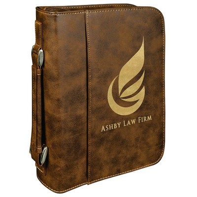 Rustic/Gold Leatherette Book Cover (7.5" x 10.75")