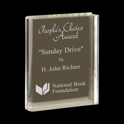 Clear Crystal Book Award (3¾"x5")