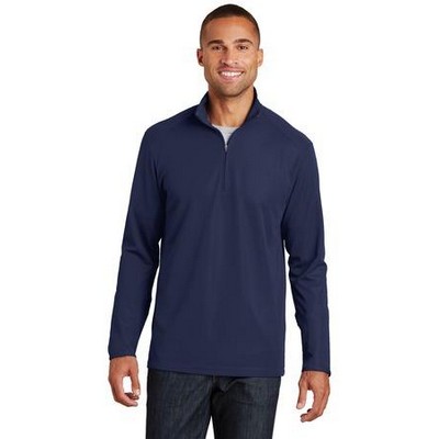 Men's Port Authority® 1/2 Zip Pinpoint Mesh Pullover Shirt