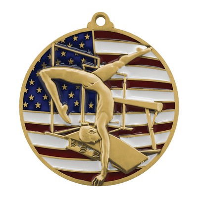 2.75" Patriotic Gymnastics Medal