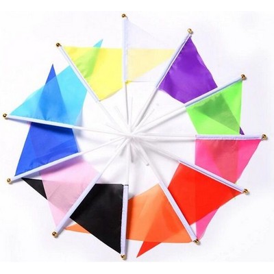 Triangle Hand Wave Stick Flag