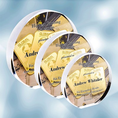 Color Photo Imprinted Acrylic Circle Plaque (L)