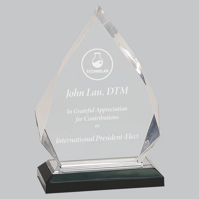 5 1/4" x 7 3/4" Silver Diamond Impress Acrylic Award