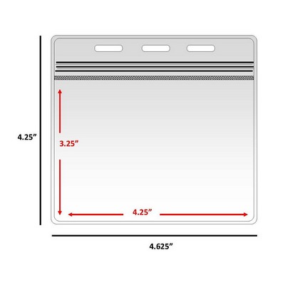 Sealed Horizontal Badge Holder (3" x 4")