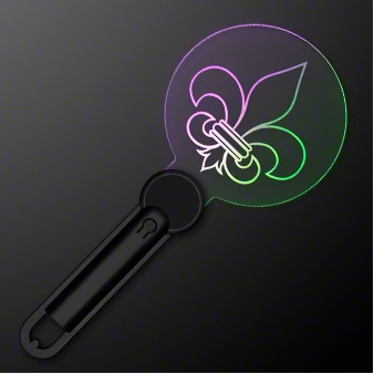 Fleur de Lis Mardi Gras LED Light Wand - BLANK