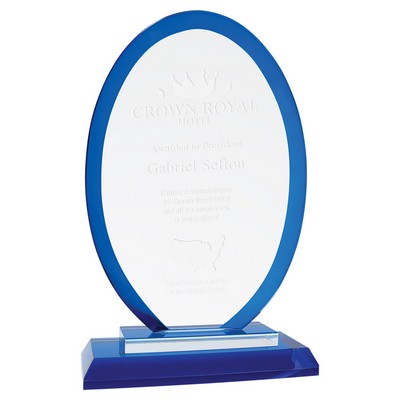 7 1/2" Oval Blue Regal Glass