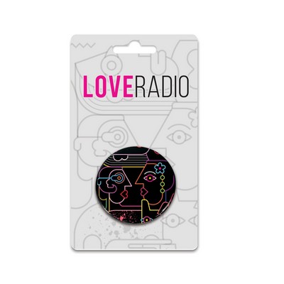 One 1.75" Pin-Back Button on Backing Card