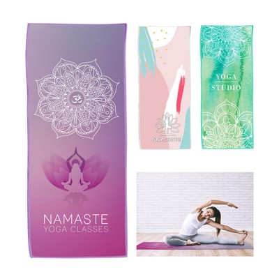 Full Color 250Gsm Microfiber Yoga Towel - 68 X 24