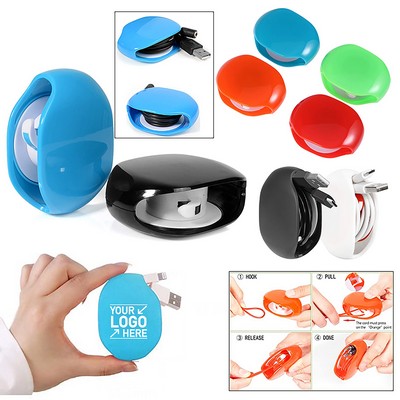 Automatic Roll Earphone Cable Storage Organizer Case