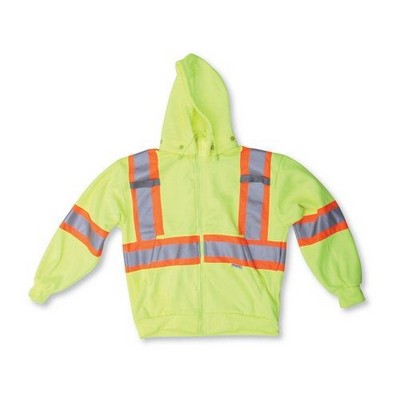 Lime Green Poly Hoodie w/Detachable Hood